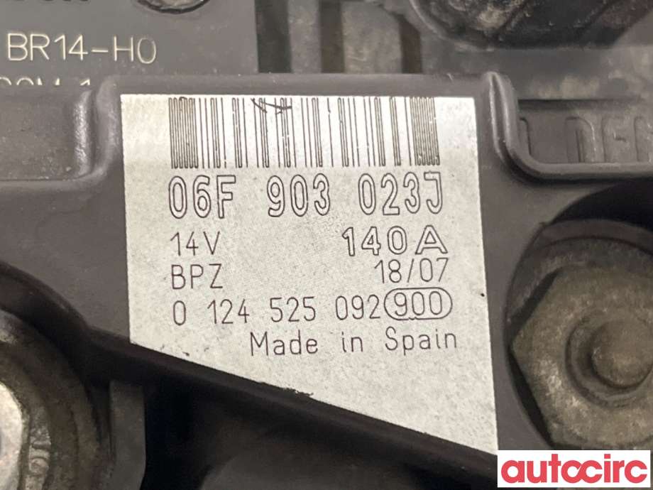 Dynamo til Audi A4 2004-2008 (Type III) (B7) (B7) (AUDI|06F903023FX|0124525092|06F903023J)