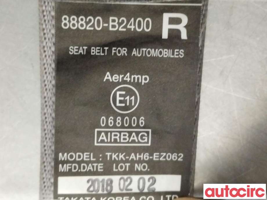 Sikkerhetsbelte foran høyre til Kia Soul 2014-2019 (Type II)  (KIA|88820B2000GA6|88820-B2400)