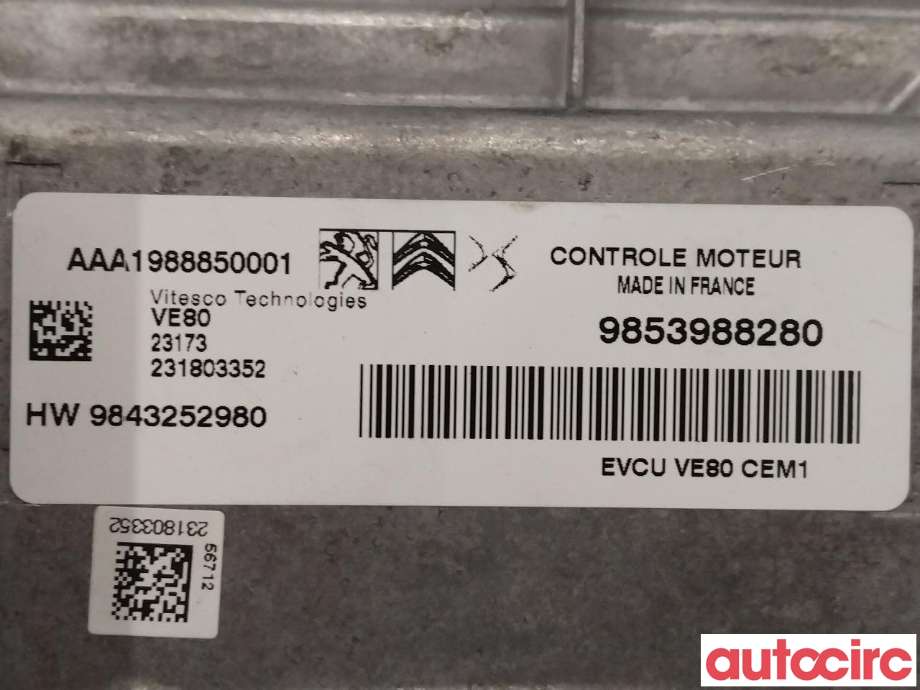 Styreenhet diverse til Opel Mokka E 2020-->> (Type II) (OPEL|9853988280|)