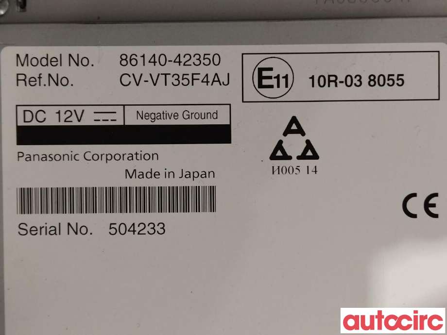 Bilstereo til Toyota RAV4 2016-2019 (Type IV, Fase 2)  (TOYOTA|8614042350)