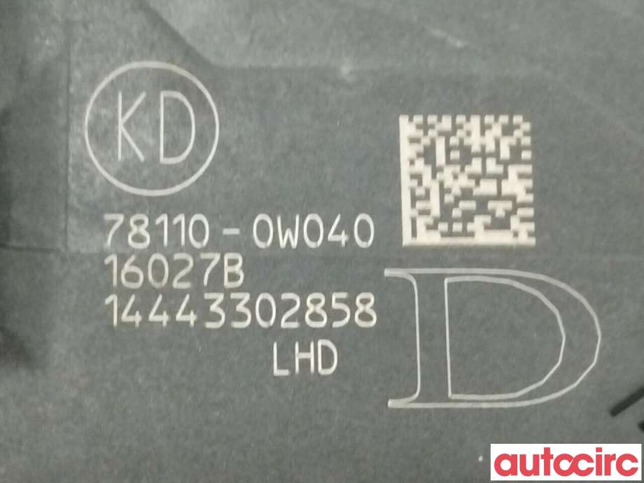 Pedal gass til Toyota RAV4 2016-2019 (Type IV, Fase 2)  (TOYOTA|781100W040)