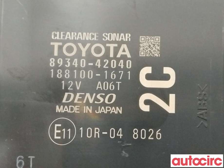 Styreenhet parkering til Toyota RAV4 2016-2019 (Type IV, Fase 2) (TOYOTA|8934042040)