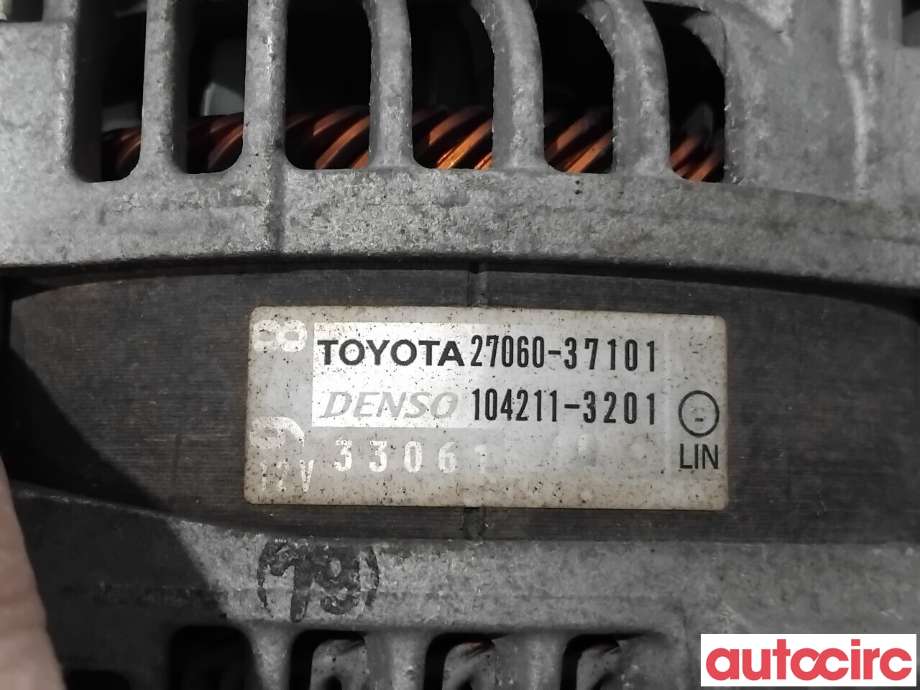Dynamo til Toyota RAV4 2013-2015 (Type IV, Fase 1) (TOYOTA|2706037101|104211-3201|27060-37101)