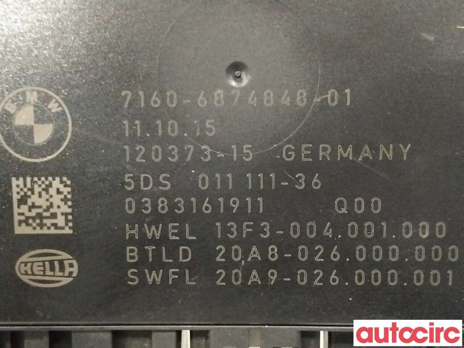 Styreenhet hengerfeste til BMW 3-Serie 2012-2018 (F30/F31/F34) (F30/F31/F34) (BMW|63119463372|5DS011111-36|71606874848)