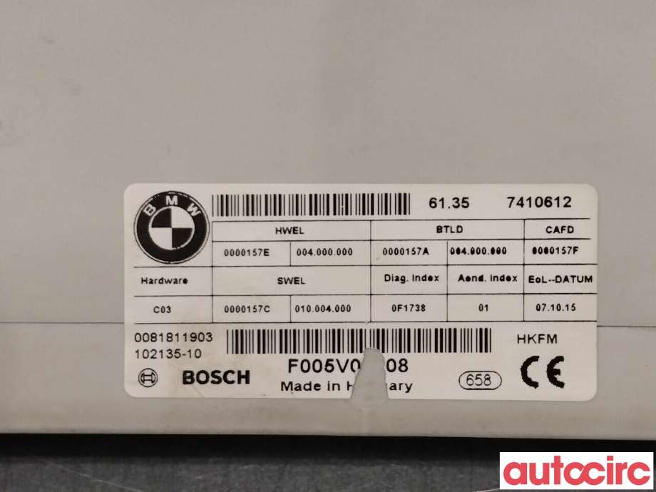 Styreenhet elektrisk bakluke til BMW 3-Serie 2012-2018 (F30/F31/F34) (F30/F31/F34) (BMW|61357410612|102135-10)