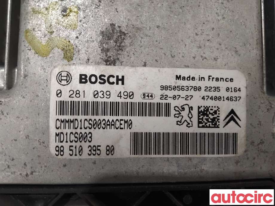 Styreenhet motor til Opel Combo E 2019-->> (OPEL|1687809480|0281039490|9851039580)