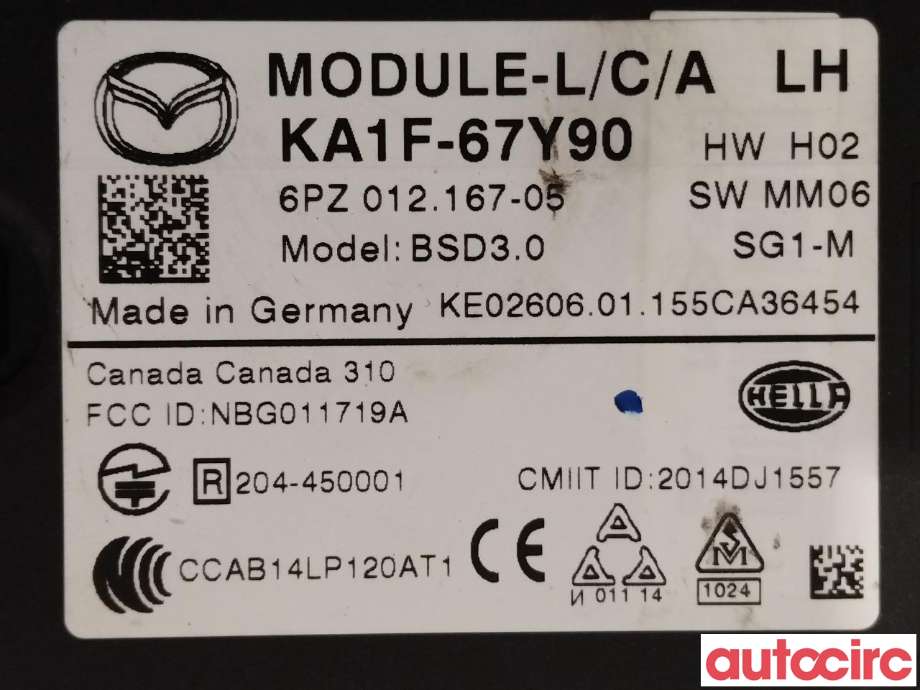 Sensor radar til Mazda CX-5 2012-2017 (Type I) (MAZDA|KA1F-67-Y90E||KA1F-67Y90)
