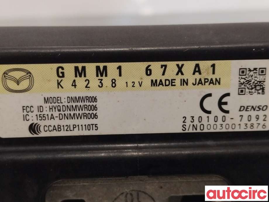Sensor radar til Mazda CX-5 2012-2017 (Type I)  (MAZDA|GMM1-67-XA1E||GMM167XA1)
