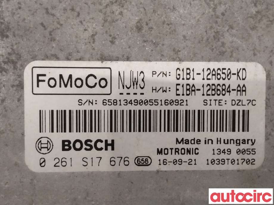 Styreenhet motor til Ford Fiesta 2013-2017 (Type VI, Fase 2) (FORD|2013029|0261S17676|RMCV6A-12A650-BD)