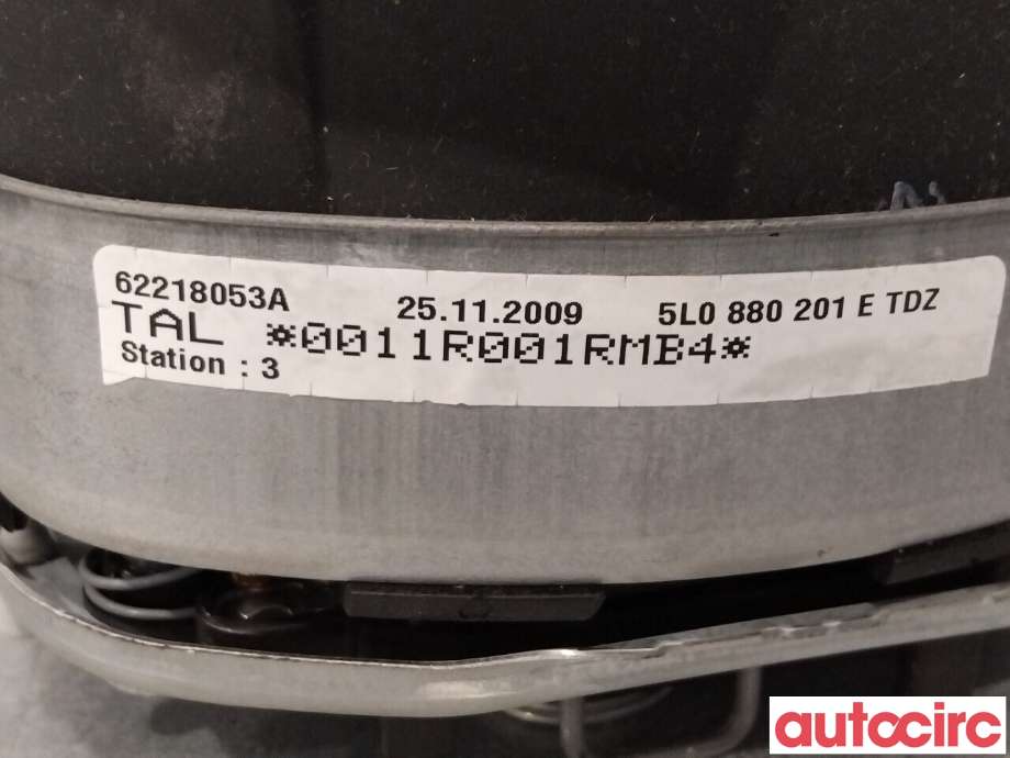 Airbag rattpute til Škoda Yeti 2009-2013 (Fase 1)  (SKODA|5L0880201E|5L0880201ETDZ|1Z0880201AT)