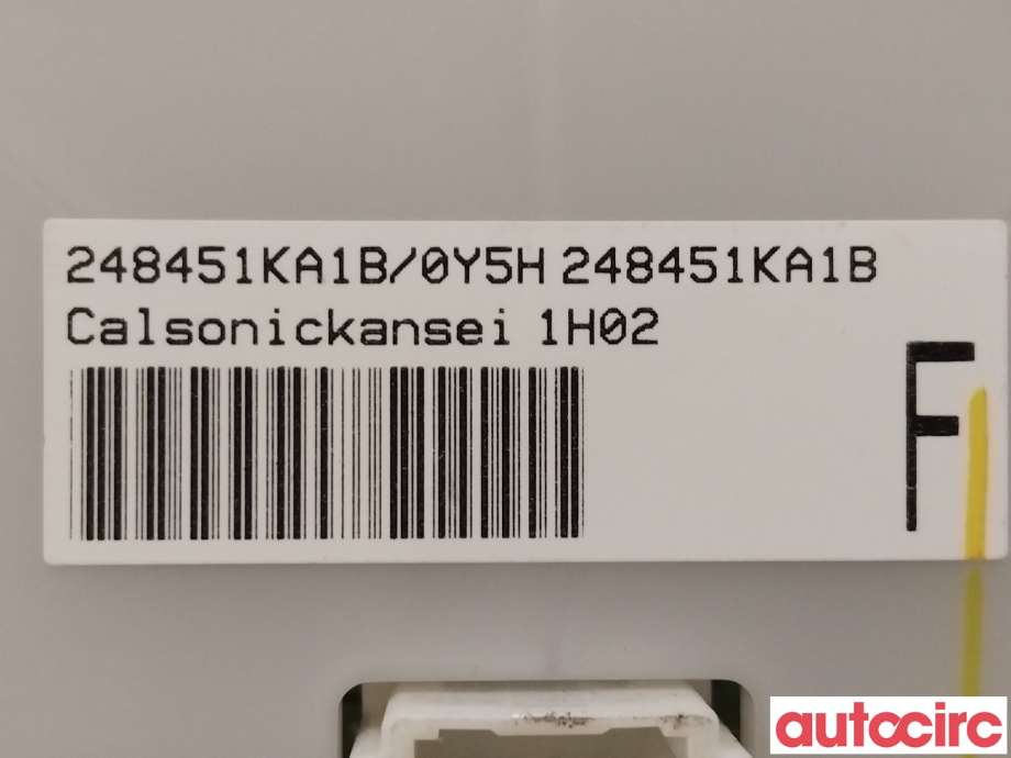 Varmeapparat betjening til Nissan Juke 2010-2014 (Fase 1)  (NISSAN|248451KA1B)