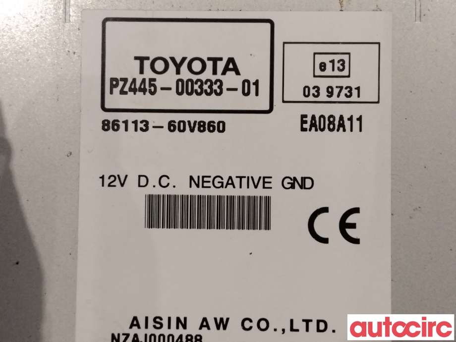 Bilstereo til Toyota Avensis 2009-2015 (Type III, Fase 1) (TOYOTA|8612005180)