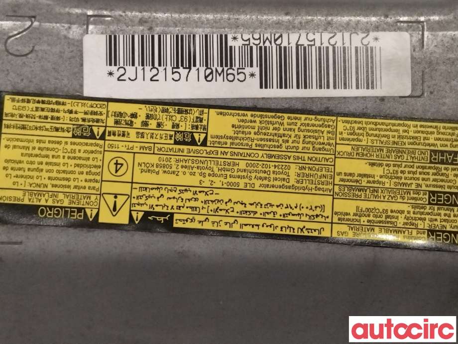 Airbag kne til Toyota Avensis 2009-2015 (Type III, Fase 1)  (TOYOTA|7390005030C0)