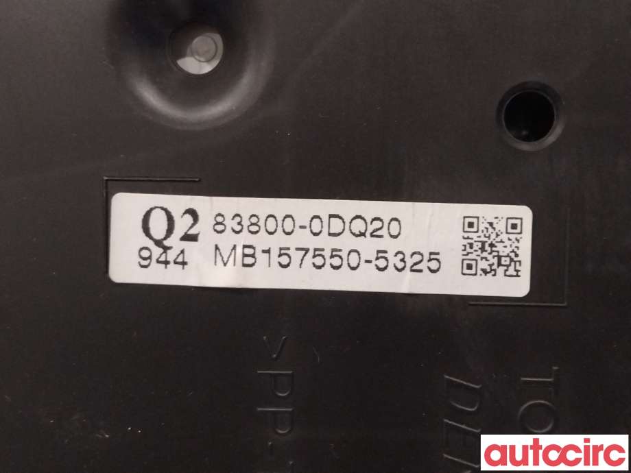 Instrumentpanel til Toyota Yaris 2012-2014 (Type III, Fase 1)  (TOYOTA|838000DQ20)
