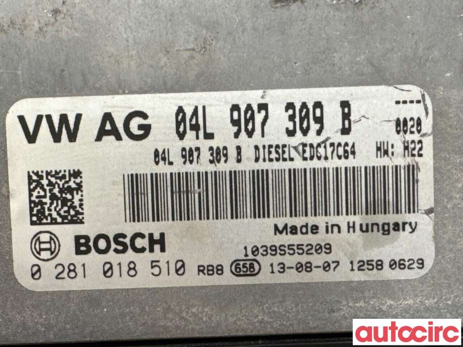 Styreenhet motor til Škoda Octavia 2013-2016 (Type III, Fase 1)  (SKODA|04L906021M|0281018510|04L907309B)