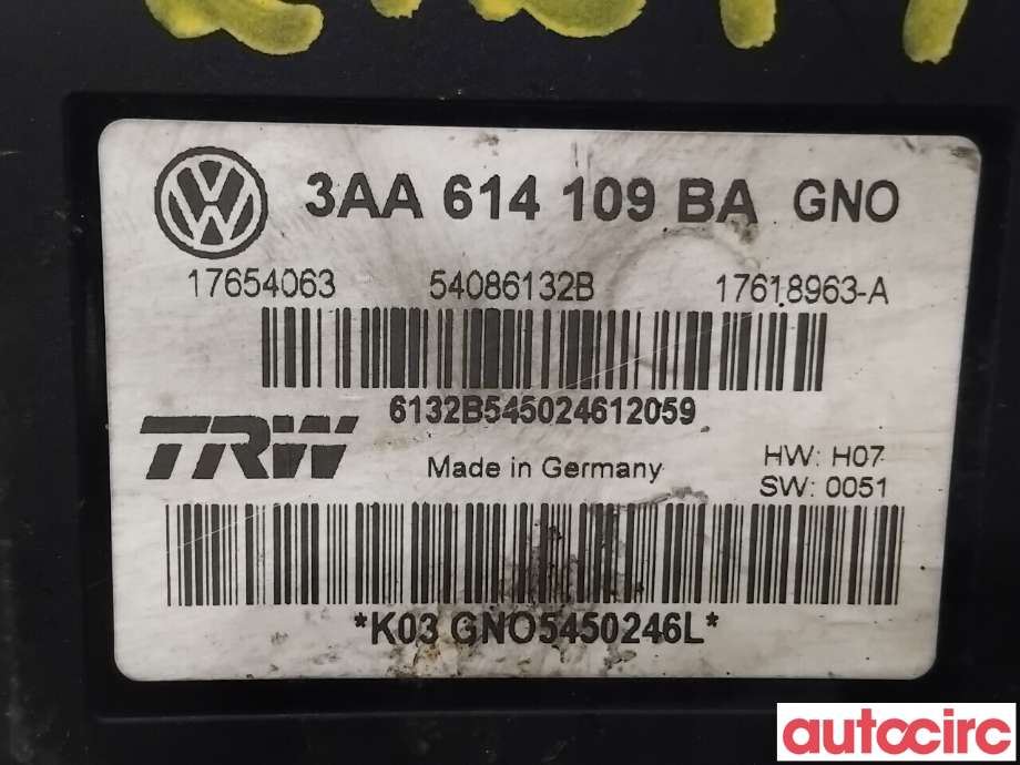 ABS sentral til VW Passat 2011-2015 (B7) (B7) (VOLKSWAGEN|3AA614109BA|54086132B|3AA614109BR)