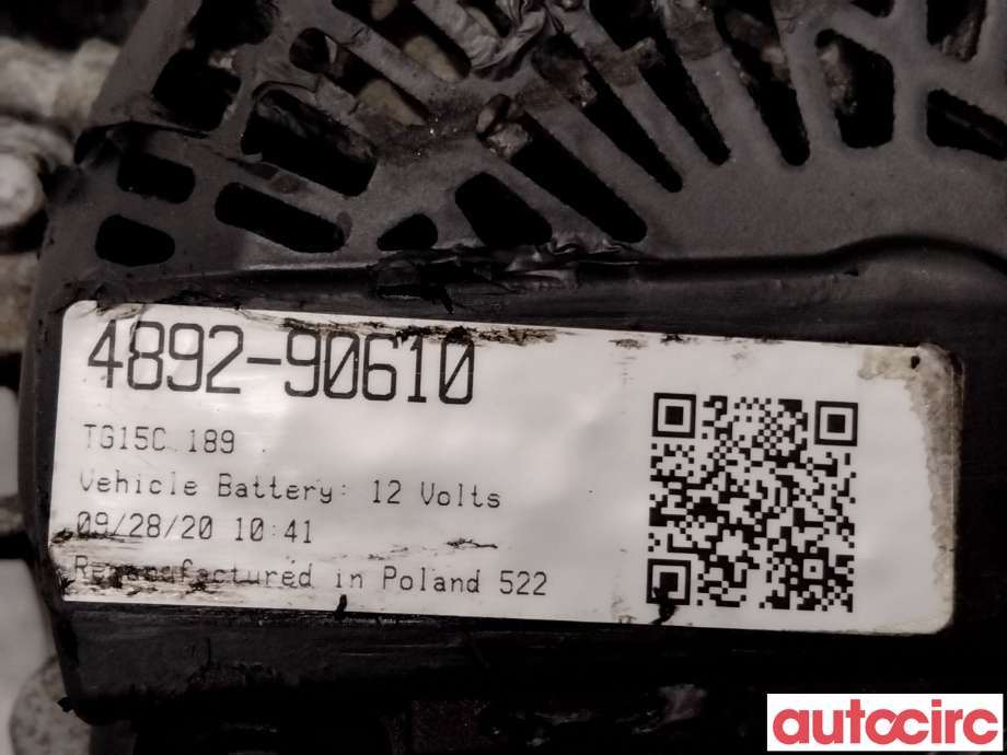 Dynamo til Peugeot 308 2011-2013 (Type I, Fase 2)  (PEUGEOT|1606859180|TG15C189|)