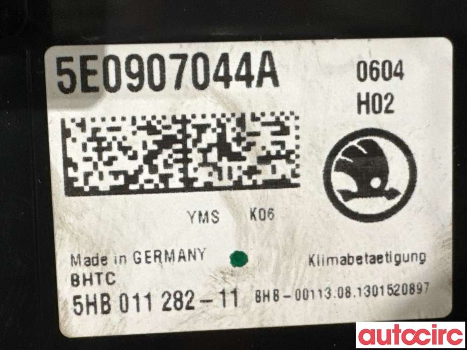 Varmeapparat betjening til Škoda Octavia 2013-2016 (Type III, Fase 1)  (SKODA|5E0907044A|5HB011282-11|5E0907044AC)
