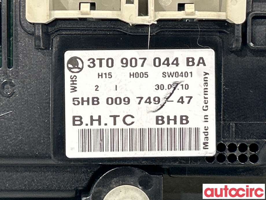 Varmeapparat betjening til Škoda Octavia 2009-2013 (Type II, Fase 2) (SKODA|3T0907044BA)