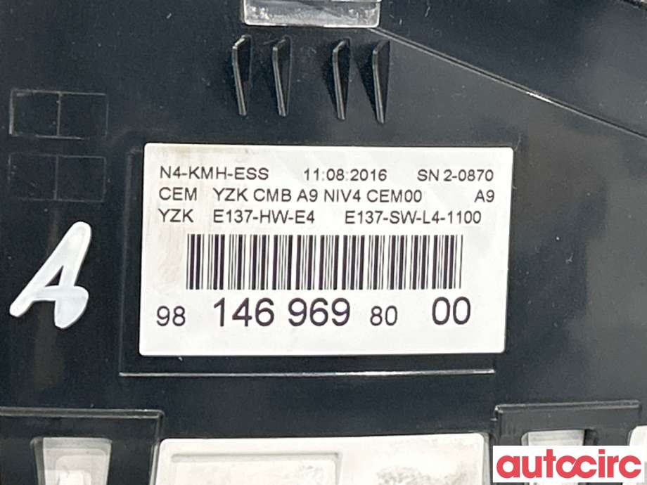 Instrumentpanel til Peugeot 2008 2013-2019 (Type I)  (PEUGEOT|9822703680|9813872980|9814696980)