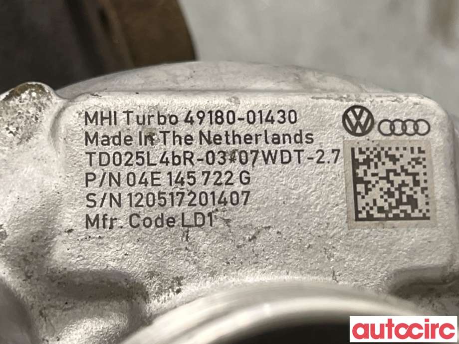 Turbo til Škoda Kodiaq 2017-->>  (SKODA|04E145722GX|49180-01430|04E145722G)