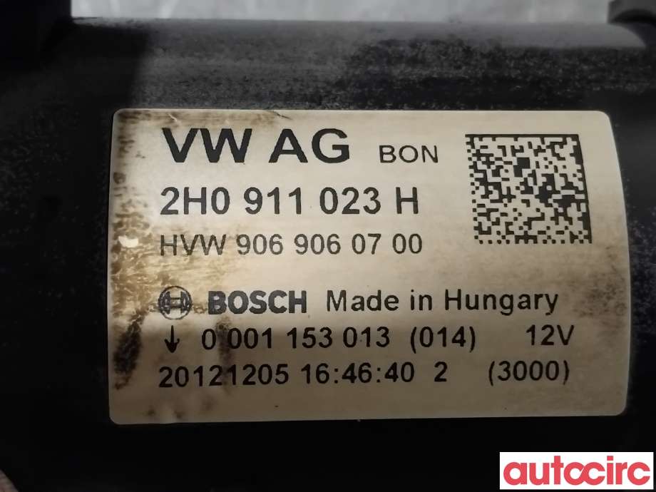 Starter diesel til VW Amarok 2010-2016 (Type I, Fase 1)  (VOLKSWAGEN|2H0911023KX|0001153013|2H0911023H)
