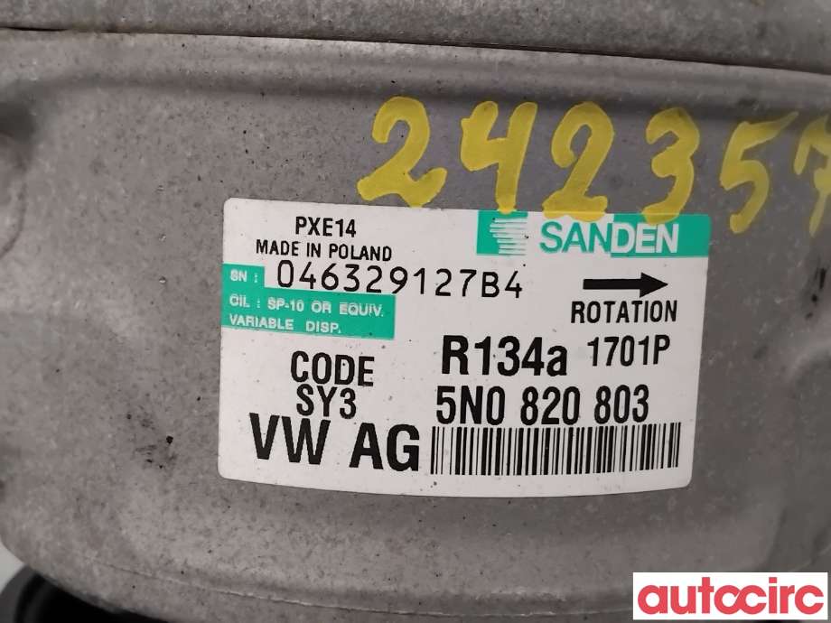 Aircondition kompressor til Škoda Octavia 2005-2008 (Type II, Fase 1) (SKODA|5N0820803|PXE141701|1K0820808F)