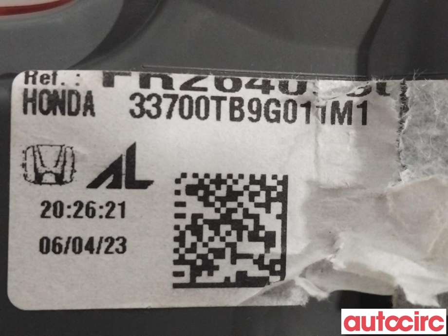 Diverse deler til Honda Civic 2012-2015 (Type IX, Fase 1)  (HONDA|33700-TB9-G01)