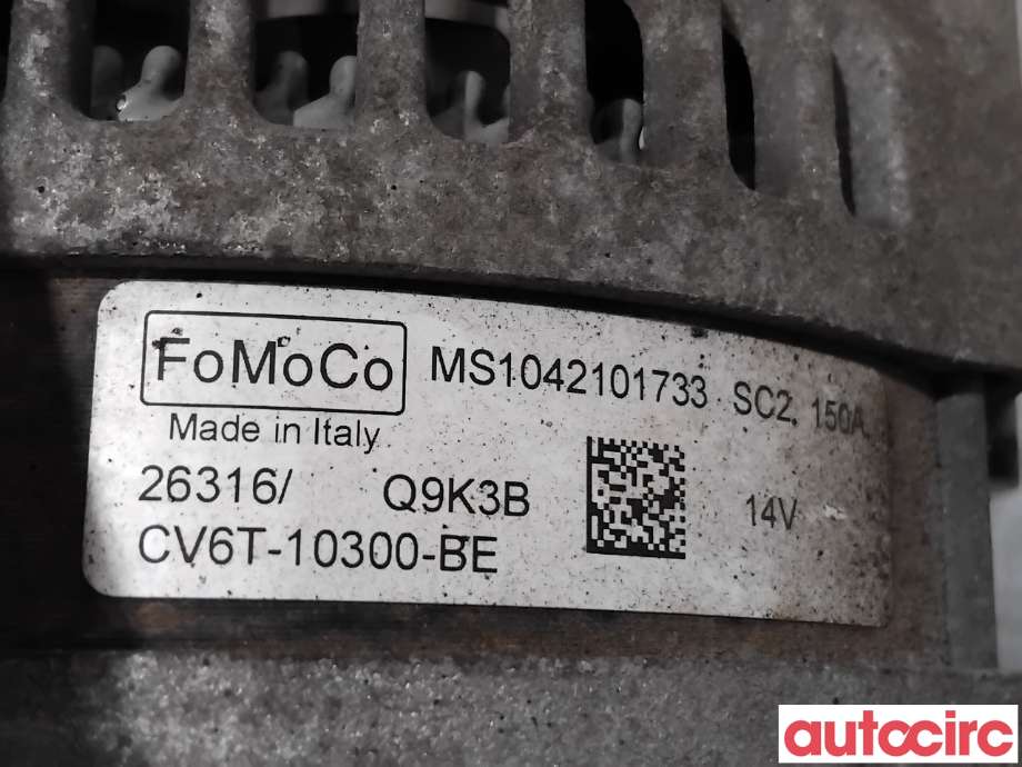 Dynamo til Ford Fiesta 2013-2017 (Type VI, Fase 2)  (FORD|2414991|MS1042101733|CV6T-10300-BE)