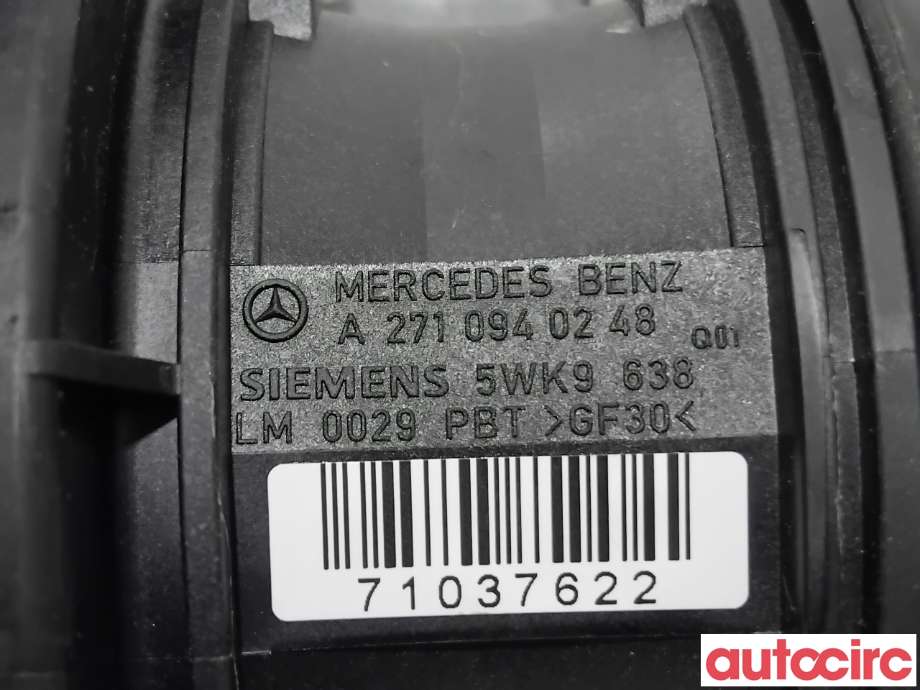 Luftmengde/luftmassemåler til Mercedes SLK 2005-2011 (R171) (R171) (MERCEDES|A2710940248|5WK9638)