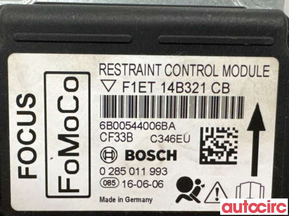 Airbag elektronikk til Ford Focus 2014-2018 (Type III, Fase 2) (FORD|2178200|0285011993|F1ET14B321CB)