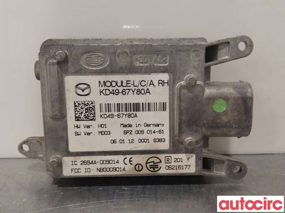 Sensor radar til Mazda CX-5 2012-2017 (Type I)  (MAZDA|KD49-67-Y80B||KD49-67Y80A)