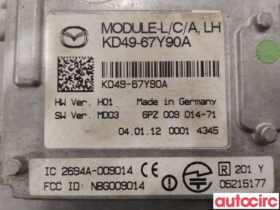 Sensor radar til Mazda CX-5 2012-2017 (Type I)  (MAZDA|KD49-67-Y90B||KD49-67Y90A)