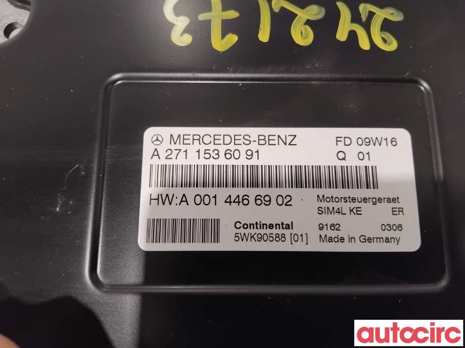 Styreenhet motor til Mercedes SLK 2005-2011 (R171) (R171) (MERCEDES|A2711536091|5WK90588)