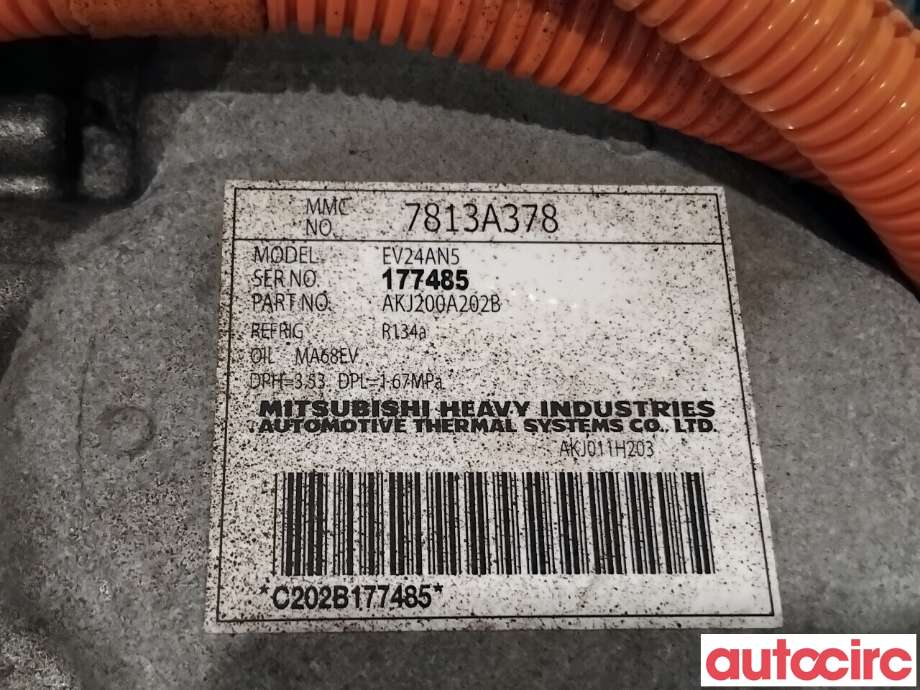 Aircondition kompressor til Mitsubishi Outlander 2015-->> (Type III, Fase 2)  (MITSUBISHI|7813A483|AKJ200A202B|7813A378)