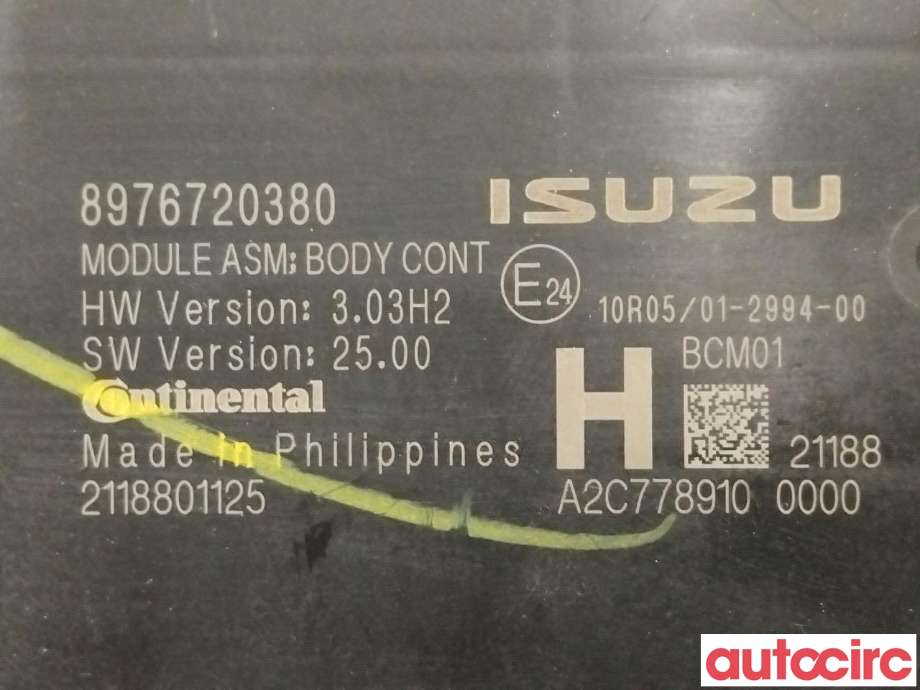 Styreenhet comfort (BCM) til Isuzu D-Max 2021-->> (Type III)  (ISUZU|8976720380)