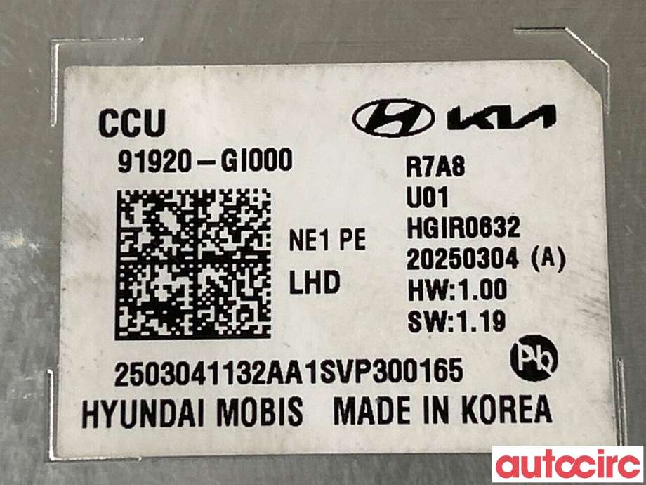 Styreenhet diverse til Hyundai Ioniq 5 2021-->>  (HYUNDAI|91920GI000)