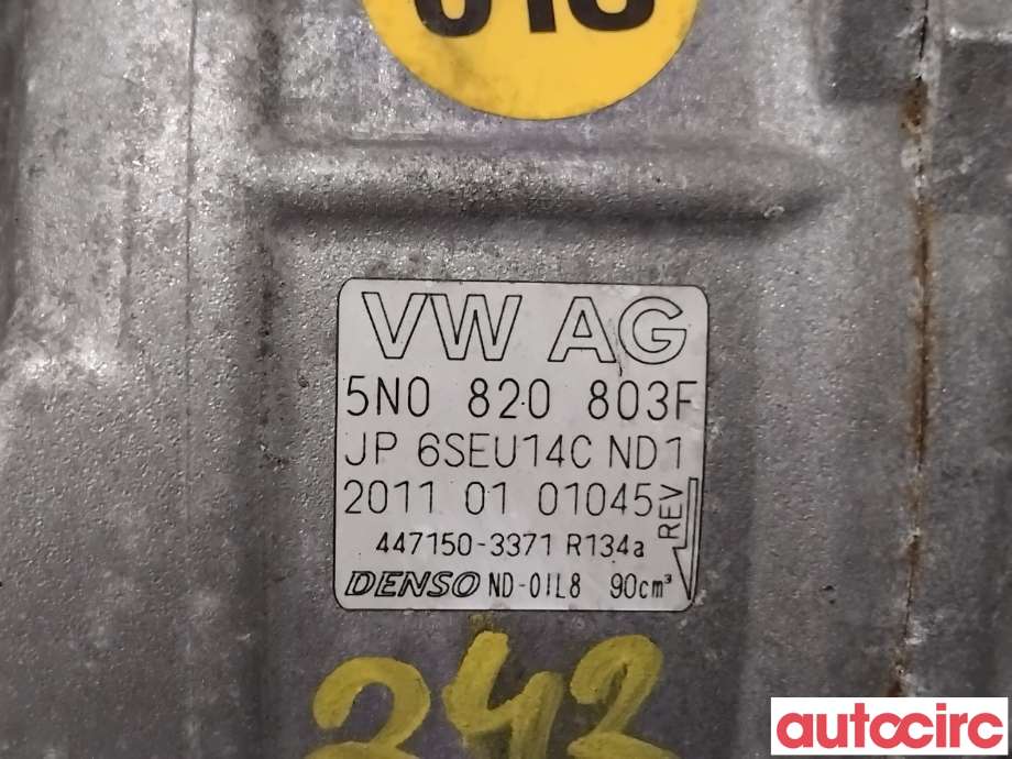 Aircondition kompressor til VW Golf VI 2008-2012  (VOLKSWAGEN|5K0820803X|447150-3371|1K0820808F)