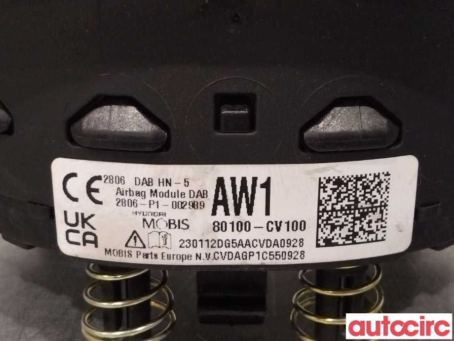 Airbag rattpute til Kia EV6 2021-->> (KIA|80100CV100WK)