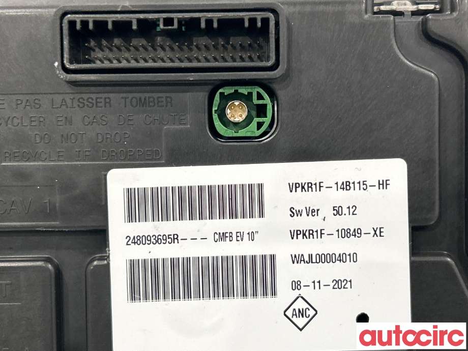 Instrumentpanel til Renault Zoe 2013-2019 (Fase 1)  (RENAULT|248093695R)