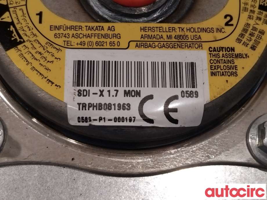 Airbag passasjer til Toyota Yaris 2014-2020 (Type III, Fase 2)  (TOYOTA|739600D111)