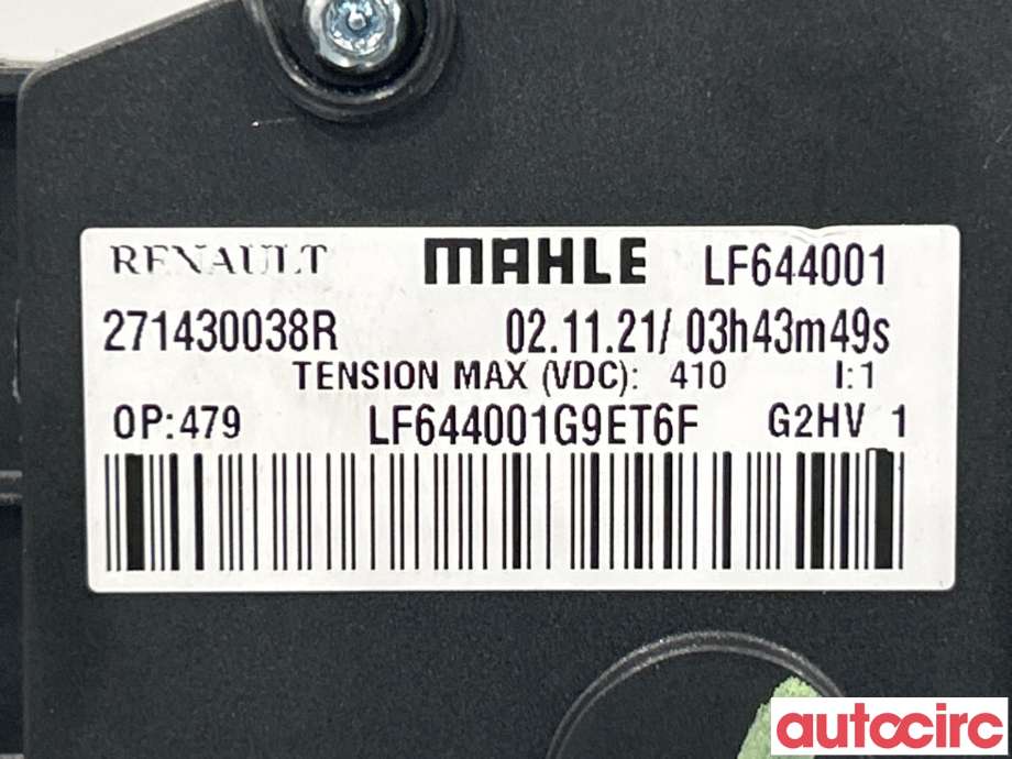 Varmeapparat register til Renault Zoe 2013-2019 (Fase 1) (RENAULT|271430038R)