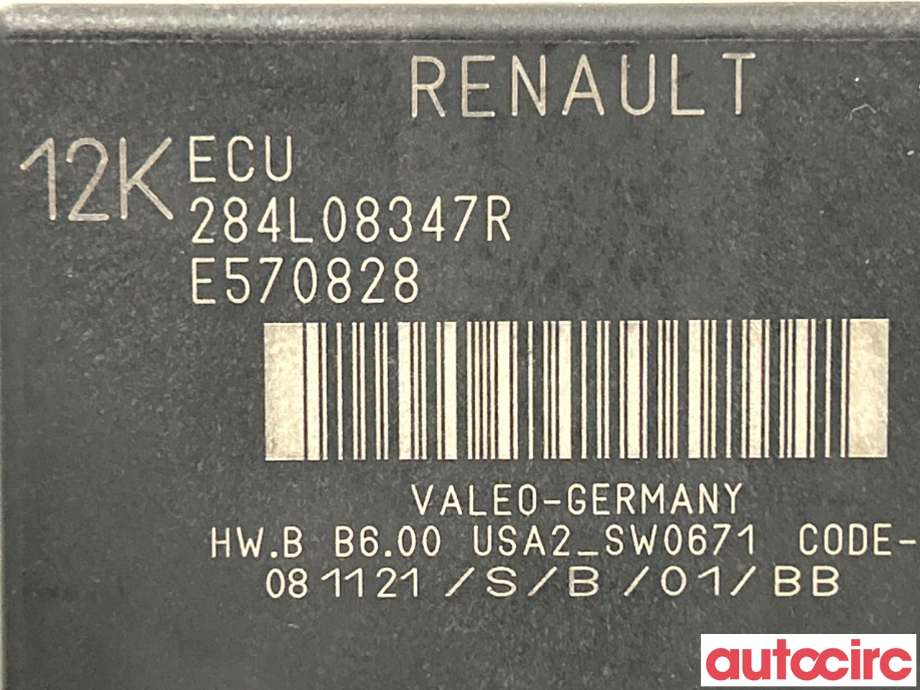 Styreenhet parkering til Renault Zoe 2013-2019 (Fase 1) (RENAULT|284L08347R)