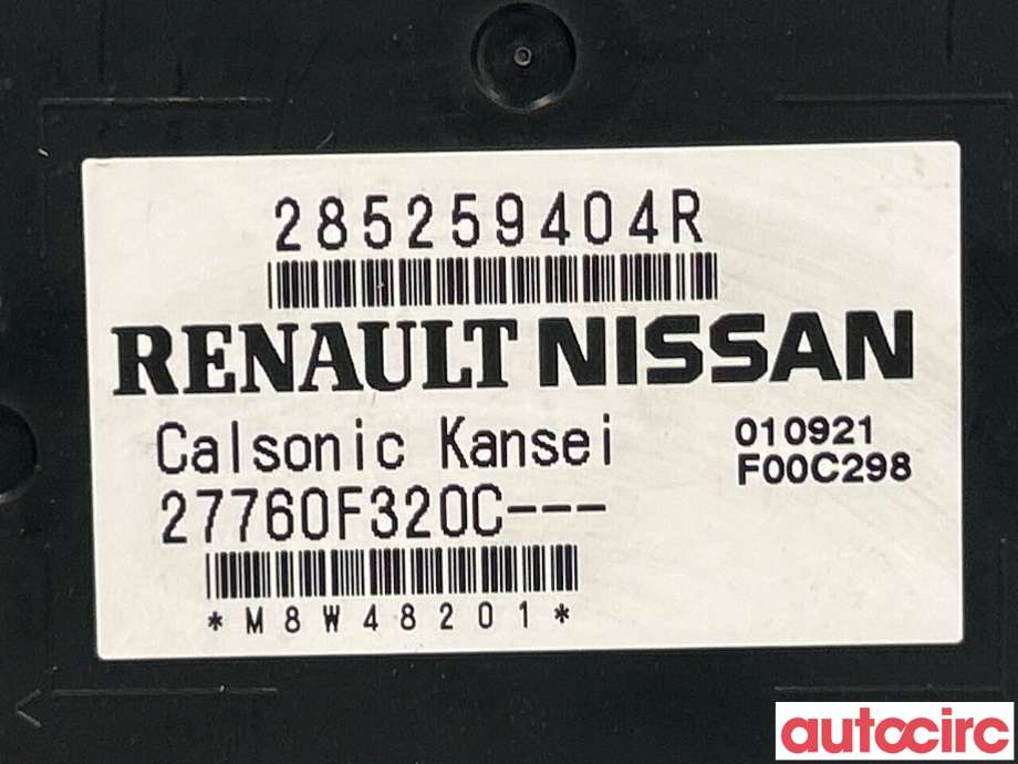Styreenhet klima/aircondition til Renault Zoe 2013-2019 (Fase 1) (RENAULT|285259404R)