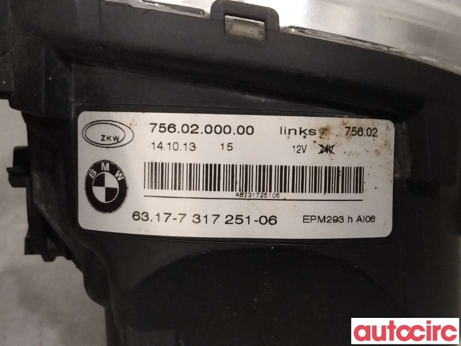 Tåkelykt høyre foran til BMW X5 2013-2018 (F15) (F15) (BMW|63177317252)