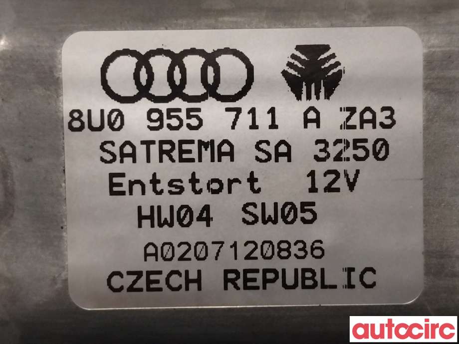 Viskermotor bakrute til Audi Q3 2011-2014 (Type I, Fase 1) (AUDI|8U0955711A)