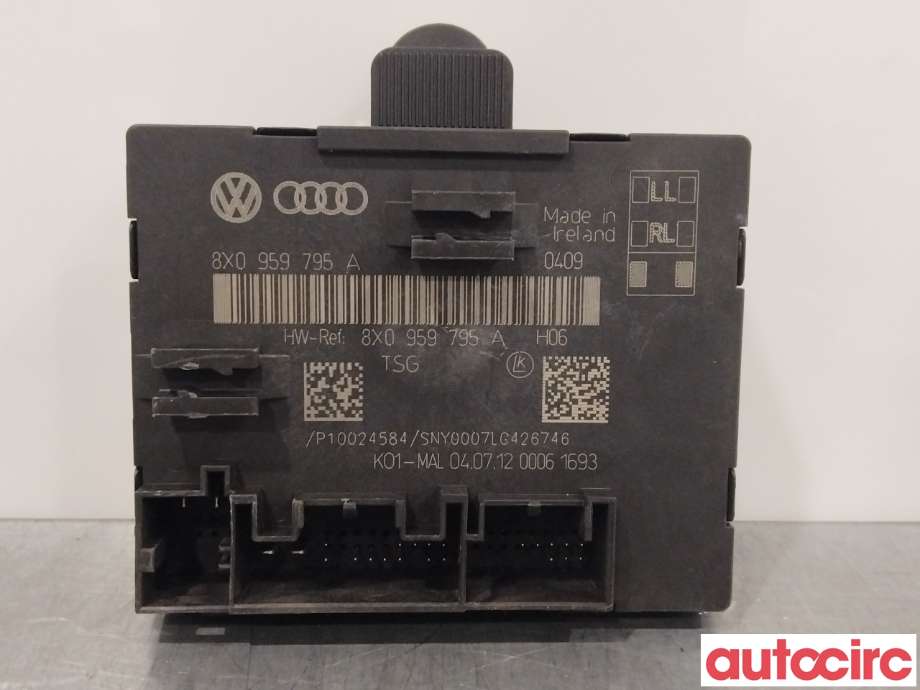 Styreenhet dør venstre foran til Audi Q3 2011-2014 (Type I, Fase 1) (AUDI|8X0959795C||8X0959795A)