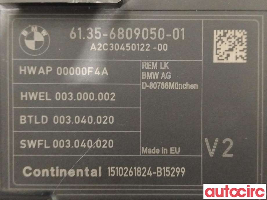 Styreenhet diverse til BMW 3-Serie 2012-2018 (F30/F31/F34) (F30/F31/F34) (BMW|61359499001|61356809050)