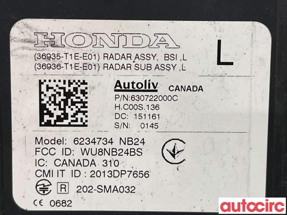 Sensor radar til Honda CR-V 2012-2018 (Type IV)  (HONDA|36936-T1E-E01)