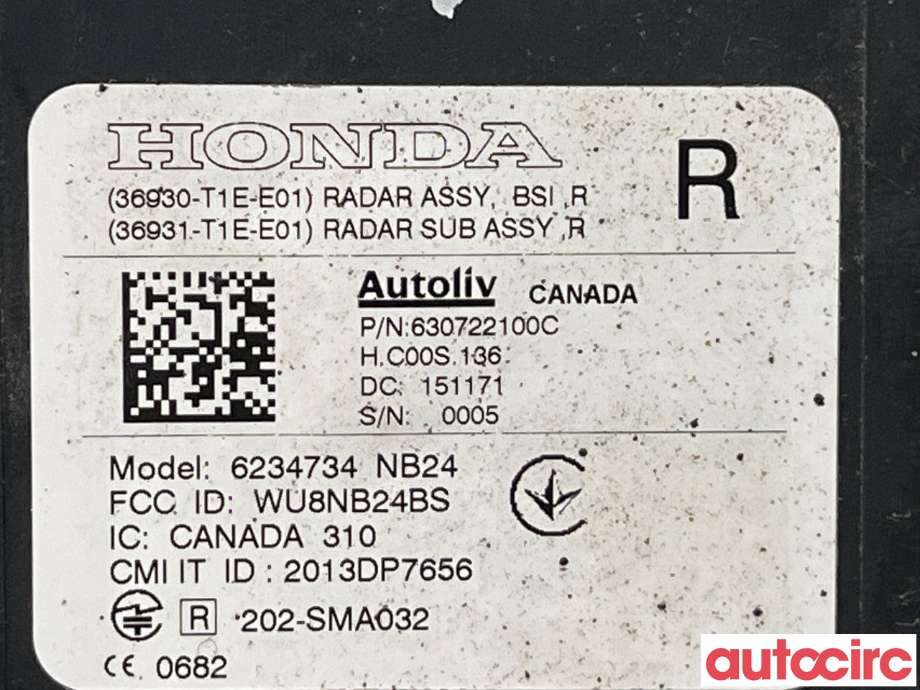 Sensor radar til Honda CR-V 2012-2018 (Type IV) (HONDA|36931-T1E-E01)
